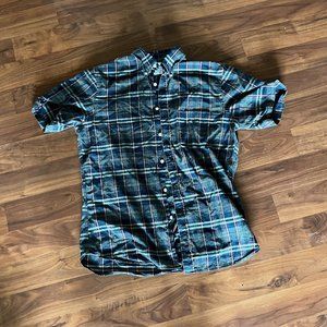 Short Sleeve Plaid Button Down